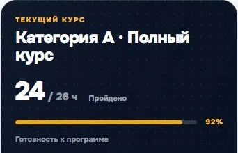 Курс: 24 из 26 ч, 92%
